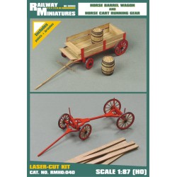 RMH0:040 Horse Barrel Wagon and Horse Cart Running Gear